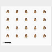 Bulldog met mooi haar hart sticker (Vel)