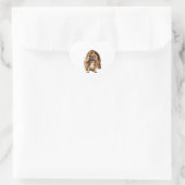 Bulldog met mooi haar hart sticker (Tas)