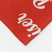 Bulldog met naam Patroon Kerstmis Fleece Deken (Hoek)