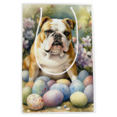 Bulldog met paaseieren Vakantie Medium Cadeauzakje (Voorkant)