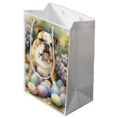 Bulldog met paaseieren Vakantie Medium Cadeauzakje (Achterkant Gekanteld)