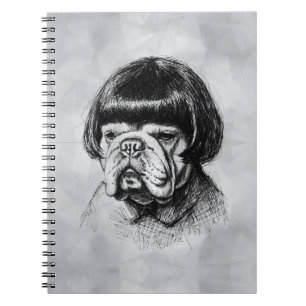 Bulldog Met Pruik (Stijl 1) Schone Kunsten Notitieboek