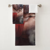 Bulldog met sinterklaas feestelijke kerst bad handdoek (Insitu)