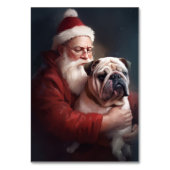 Bulldog met sinterklaas feestelijke kerst kaart (Achterkant)