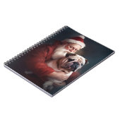 Bulldog met sinterklaas feestelijke kerst notitieboek (Linkerzijde)