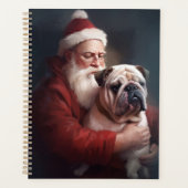 Bulldog met Sinterklaas Kerstfeest Planner (Voorkant)