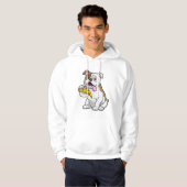 Bulldog met stuk Pizza Hoodie (Voorkant volledig)