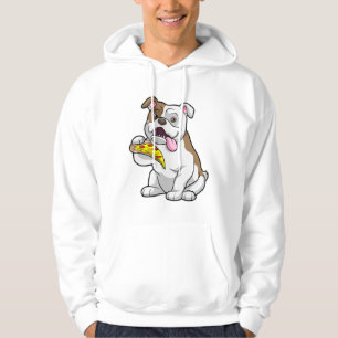 Bulldog met stuk Pizza Hoodie