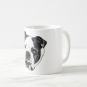 Bulldog met twinkellicht koffiemok (Voorkant rechts)