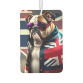 Bulldog met Union Jack Jacket Luchtverfrisser (Achterkant)