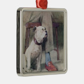 Bulldog Metalen Ornament (Rechts)