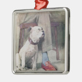 Bulldog Metalen Ornament (Links)
