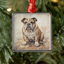 Bulldog Metalen Ornament
