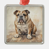 Bulldog Metalen Ornament (Voorkant)