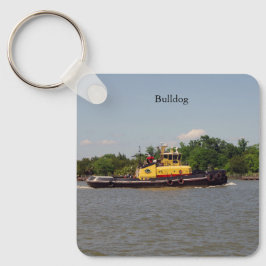 Bulldog metalen sleutelhanger