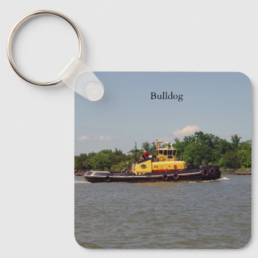 Bulldog metalen sleutelhanger (Voorkant)