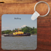 Bulldog metalen sleutelhanger (Achterkant)