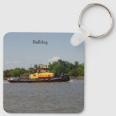 Bulldog metalen sleutelhanger (Achterkant)