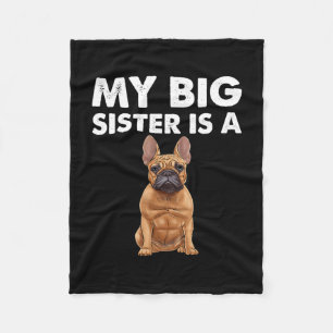 Bulldog Mijn Grote Zus Is Een Franse Fleece Deken