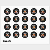 Bulldog Moeder Het leven is zwaar Ronde Sticker (Vel)