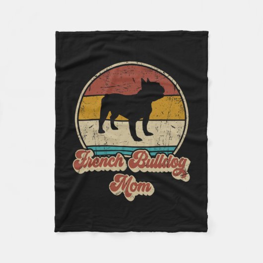 Bulldog Moeder Hondenliefhebber Gift Voor Vrouwen  Fleece Deken (Voorkant)