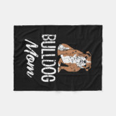 Bulldog Moeder Leuk Gezegde Vrouwen  Fleece Deken (Voorkant (Horizontaal))