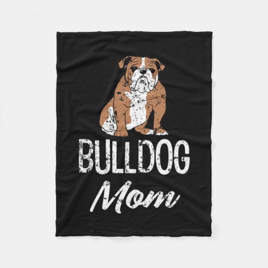 Bulldog Moeder Leuk Gezegde Vrouwen  Fleece Deken (Voorkant)