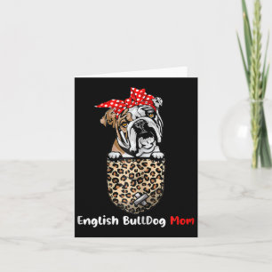 Bulldog Moeder Zak Bulldog Moeder Moederdag Kaart