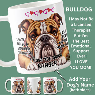 Bulldog Mok, voeg de naam van de hond toe, u kunt Koffiemok