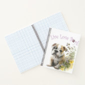 Bulldog Mom Floral Notitieboek (Binnen)