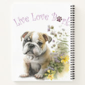 Bulldog Mom Floral Notitieboek (Achterkant)