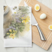 Bulldog Mom Floral Theedoek (Quarter Fold)