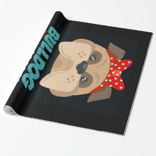 Bulldog Mom   Gepersonaliseerd voor mijn moeder Cadeaupapier