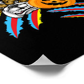 Bulldog Mom Halloween Pompoen Poster (Hoek)