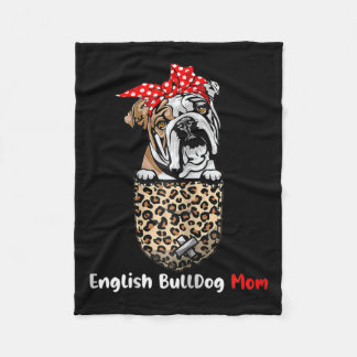 Bulldog Mom Pocket Bulldog Mom Moederdag Fleece Deken