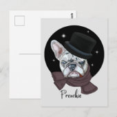 Bulldog Mooie. Franse Bulldog Briefkaart (Voorkant / Achterkant)