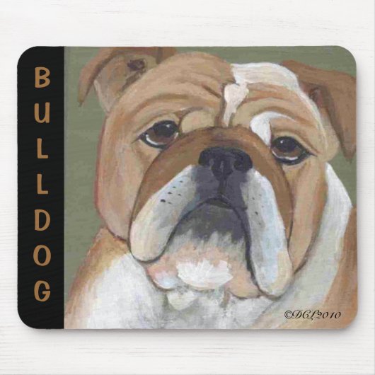 Bulldog mousepad muismat (Voorkant)