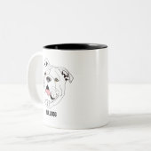 Bulldog mugs tweekleurige koffiemok (Voorkant links)