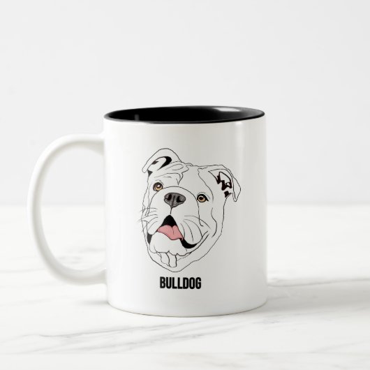 Bulldog mugs tweekleurige koffiemok (Links)