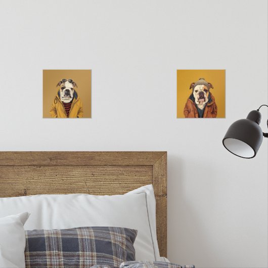 Bulldog Muurkunst Sets (Slaapkamer)