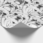 Bulldog naadloze papierbladen voor het verpakken v cadeaupapier (Hoek)