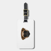 Bulldog nerd bagagelabel (Voorkant verticaal)