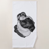 Bulldog Neus-Lik Handdoek (Voorkant)