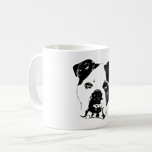 Bulldog Noel Close-up Koffiemok (Voorkant links)