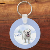 Bulldog Noel Sleutelhanger (Achterkant)
