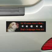 Bulldog Nose Art Bumpersticker (Op auto)