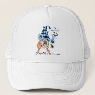 Bulldog November We Draag Blauwe Diabetes Trucker Pet