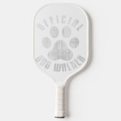 Bulldog Offical Dog Walker Cute Meme Bulldog Paw Pickleball Paddle (Achterkant)