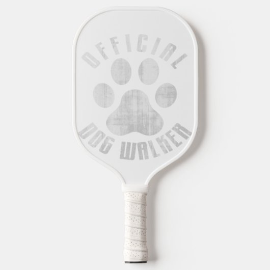 Bulldog Offical Dog Walker Cute Meme Bulldog Paw Pickleball Paddle (Voorkant)