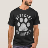 Bulldog Offical Dog Walker Cute Meme Gezegde T-shirt (Voorkant)